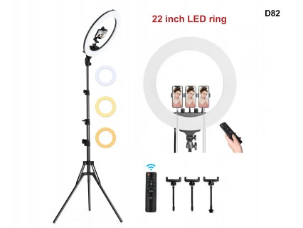 Ring light LED de 22 inch cu trepied de 210 cm - D82