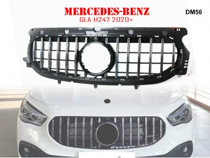 Grilă frontală cu muluri argintii pentru Mercedes GLA H247 2020+ - DM56