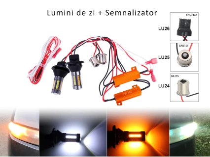 Lumini de zi universale LED cu indicator cu diodă - LU24-LU26