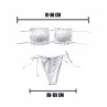 Costum de baie alb cu efect de push - W0702 - Изображение 3