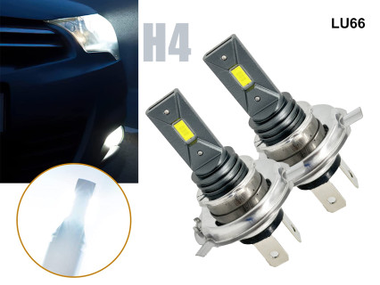 Lumini LED H4 12V/24V Becuri auto 6500K 1200LM Chips COB - LU66 - Sellzone.bg Lumini LED H4 12V/24V Becuri auto 6500K 1200LM Chips COB - LU66