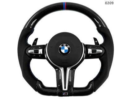 Volan din carbon cu fire colorate BMW 5 6 7 F seria M sport - 0209 - Sellzone.bg Volan din carbon cu fire colorate BMW 5 6 7 F seria M sport - 0209