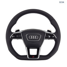 Volan sport S-Line cu piele perforată pentru Audi A1, A3, A5, A6, TT, Q3, Q5, Q7 - 0234 - Sellzone.bg Volan sport S-Line cu piele perforată pentru Audi A1, A3, A5, A6, TT, Q3, Q5, Q7 - 0234