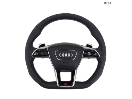 Volan sport S-Line cu piele perforată pentru Audi A1, A3, A5, A6, TT, Q3, Q5, Q7 - 0234 - Sellzone.bg Volan sport S-Line cu piele perforată pentru Audi A1, A3, A5, A6, TT, Q3, Q5, Q7 - 0234