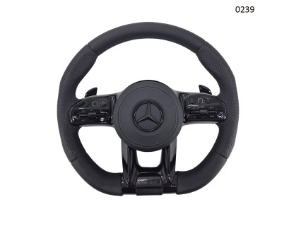 Volan sport din piele AMG pentru Mercedes C, CLA, CLS, E, G, GLC, GLS, GLE Old touch negru - 0239 - Sellzone.bg Volan sport din piele AMG pentru Mercedes C, CLA, CLS, E, G, GLC, GLS, GLE Old touch negru - 0239