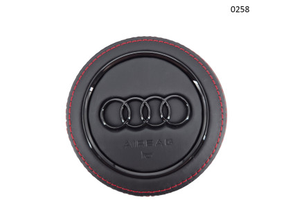Capac airbag volan Audi 2016–2019 cu cusătură roșie - 0258 - Sellzone.bg Capac airbag volan Audi 2016–2019 cu cusătură roșie - 0258