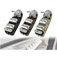 Consolă în trei culori cu butoane argintii pentru geamuri electrice Mercedes C W205 GLC X253 W253 - BM31-BM33 - Sellzone.bg Consolă în trei culori cu butoane argintii pentru geamuri electrice Mercedes C W205 GLC X253 W253 - BM31-BM33