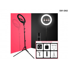 Ring light LED cu trepied de 210 cm - D01 / D02 - Sellzone.bg Ring light LED cu trepied de 210 cm - D01 / D02
