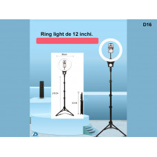 Ring light cu LED pentru iluminat 12 inch cu terpied de 210cm - D16 - Sellzone.bg Ring light cu LED pentru iluminat 12 inch cu terpied de 210cm - D16