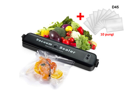 Aparat pentru vidarea alimentelor cu + 10 pungi - D45 - Sellzone.bg Aparat pentru vidarea alimentelor cu + 10 pungi - D45