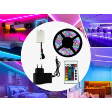 Bandă multicoloră LED cu o lungime de 5 metri - D54 - Sellzone.bg Bandă multicoloră LED cu o lungime de 5 metri - D54