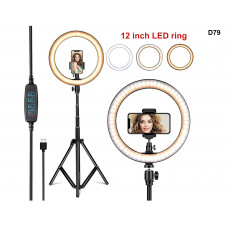 Ring light LED cu inel pentru selfie de 12 inchi si trepied 210 cm - D79 - Sellzone.bg Ring light LED cu inel pentru selfie de 12 inchi si trepied 210 cm - D79