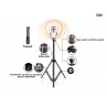 Ring light LED de 14 inchi cu trepied de 210 cm - D80 - Изображение 2 - Sellzone.bg Ring light LED de 14 inchi cu trepied de 210 cm - D80 - Изображение 2