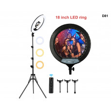 Ring light LED de 18 inchi cu trepied de 210 cm - D81 - Sellzone.bg Ring light LED de 18 inchi cu trepied de 210 cm - D81