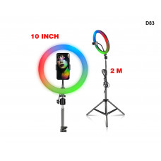 Ring light LED RGB 10 inch cu trepied 210cm și paletă de culori - D83 - Sellzone.bg Ring light LED RGB 10 inch cu trepied 210cm și paletă de culori - D83