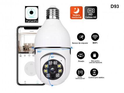 Cameră CCTV A6 WIFI 360 grade - D93 - Sellzone.bg Cameră CCTV A6 WIFI 360 grade - D93