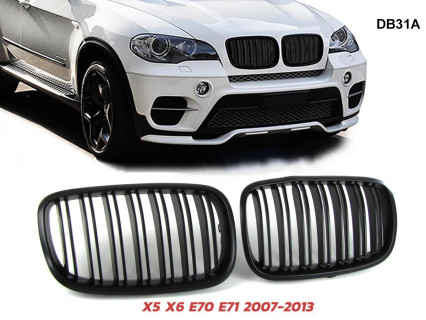 Grile duble M negre pentru BMW X5 E70 X6 E71 2007-2014 – DB31A - Sellzone.bg Grile duble M negre pentru BMW X5 E70 X6 E71 2007-2014 – DB31A