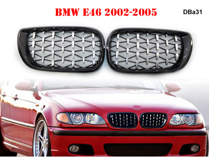 Grile duble tip diamond pentru BMW 3 E46 - DBa31 - Sellzone.bg Grile duble tip diamond pentru BMW 3 E46 - DBa31