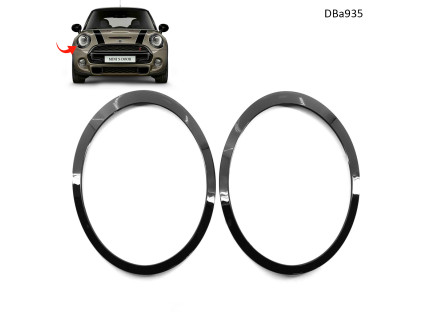 Ornamente faruri negre pentru MINI F55 F56 F57 – Set inele stânga și dreapta - DBa935