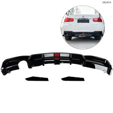 Difuzor bara spate tuning cu lumini LED și splittere pentru BMW 3 F30 M cu evacuare simplă – DBa954 - Sellzone.bg Difuzor bara spate tuning cu lumini LED și splittere pentru BMW 3 F30 M cu evacuare simplă – DBa954