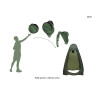 Cort portabil verde de camping 120/120/190cm – DD01 - Изображение 4 - Sellzone.bg Cort portabil verde de camping 120/120/190cm – DD01 - Изображение 4