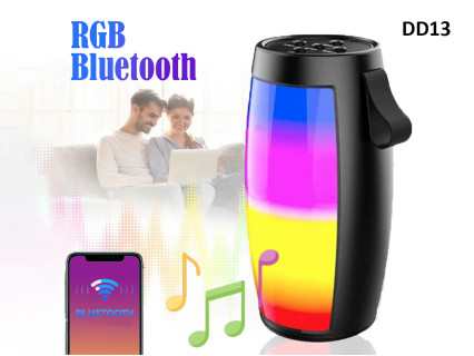 Boxa compacta portatil cu RGB LED lumini - DD13  - Sellzone.bg Boxa compacta portatil cu RGB LED lumini - DD13