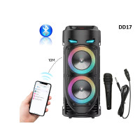 Boxa portatila Karaoke cu Bluetooth + microfon si telecomanda- DD17 - Sellzone.bg Boxa portatila Karaoke cu Bluetooth + microfon si telecomanda- DD17