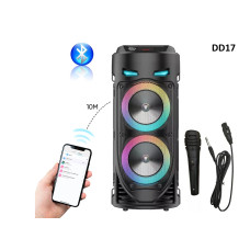 Boxa portatila Karaoke cu Bluetooth + microfon si telecomanda- DD17 - Sellzone.bg Boxa portatila Karaoke cu Bluetooth + microfon si telecomanda- DD17