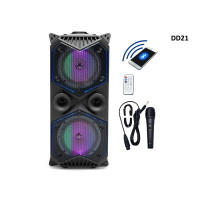 Difuzor cu sunet puternic Bluetooth si stereo subwoofer + microfon si telecomanda - DD21 - Sellzone.bg Difuzor cu sunet puternic Bluetooth si stereo subwoofer + microfon si telecomanda - DD21
