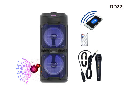 Portabil  Bluetooth difuzor cu sunet puternic + microfon si telecomanda - DD22 - Sellzone.bg Portabil  Bluetooth difuzor cu sunet puternic + microfon si telecomanda - DD22
