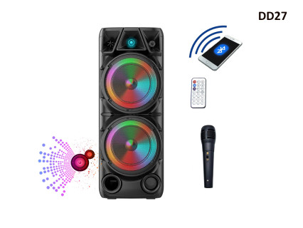 Difuzor Portabil cu funccionalitate Bluetooth si doua boxe puternice - DD27 - Sellzone.bg Difuzor Portabil cu funccionalitate Bluetooth si doua boxe puternice - DD27