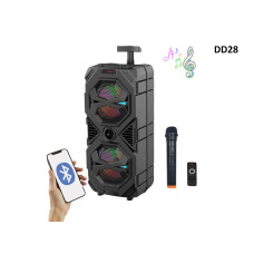 Bluetooth boxa portabila cu microfon si telecomanda - DD28 - Sellzone.bg Bluetooth boxa portabila cu microfon si telecomanda - DD28