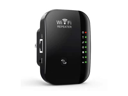 Amplificator de internet WiFi Black repeater cu 7 lumini – DD416 - Sellzone.bg Amplificator de internet WiFi Black repeater cu 7 lumini – DD416