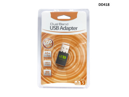 Adaptor wireless mini USB WiFi pentru viteza conexiunii la internet de până la 600 Mbps - DD418 - Sellzone.bg Adaptor wireless mini USB WiFi pentru viteza conexiunii la internet de până la 600 Mbps - DD418