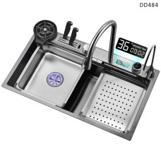 Chiuveta de bucatarie multifunctionala cu cascada din otel inoxidabil - DD484 - Sellzone.bg Chiuveta de bucatarie multifunctionala cu cascada din otel inoxidabil - DD484