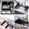 Chiuveta de bucatarie multifunctionala cu cascada din otel inoxidabil - DD484 - Изображение 3 - Sellzone.bg Chiuveta de bucatarie multifunctionala cu cascada din otel inoxidabil - DD484 - Изображение 3