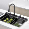 Chiuvetă de bucătărie de lux cu funcții și afișaj negra - DD488 - Изображение 2 - Sellzone.bg Chiuvetă de bucătărie de lux cu funcții și afișaj negra - DD488 - Изображение 2