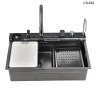 Chiuvetă de bucătărie de lux cu funcții și afișaj negra - DD488 - Изображение 1 - Sellzone.bg Chiuvetă de bucătărie de lux cu funcții și afișaj negra - DD488 - Изображение 1