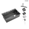 Chiuvetă de bucătărie de lux cu funcții și afișaj negra - DD488 - Изображение 8 - Sellzone.bg Chiuvetă de bucătărie de lux cu funcții și afișaj negra - DD488 - Изображение 8