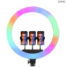 Lampă inel LED cu iluminare RGB de 18 inchi cu suport - DD490 - Изображение 1 - Sellzone.bg Lampă inel LED cu iluminare RGB de 18 inchi cu suport - DD490 - Изображение 1