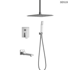 Duș suspendat de lux pentru montaj în perete cu baterie de perete cromată – DD519 - Sellzone.bg Duș suspendat de lux pentru montaj în perete cu baterie de perete cromată – DD519