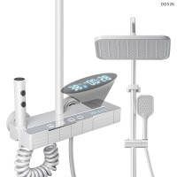 Sistem de duș de lux – culoare albă cu afișaj LED inovator – DD526 - Sellzone.bg Sistem de duș de lux – culoare albă cu afișaj LED inovator – DD526