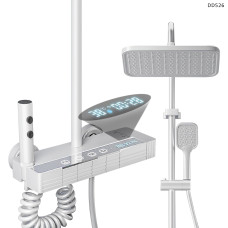 Sistem de duș de lux – culoare albă cu afișaj LED inovator – DD526 - Sellzone.bg Sistem de duș de lux – culoare albă cu afișaj LED inovator – DD526