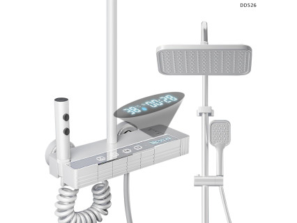 Sistem de duș de lux – culoare albă cu afișaj LED inovator – DD526 - Sellzone.bg Sistem de duș de lux – culoare albă cu afișaj LED inovator – DD526