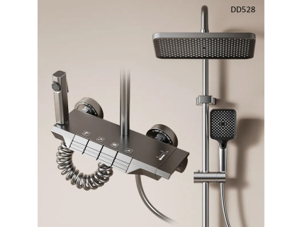 Sistem de duș de lux cu butoane tip pian și 4 funcții - DD528 - Sellzone.bg Sistem de duș de lux cu butoane tip pian și 4 funcții - DD528