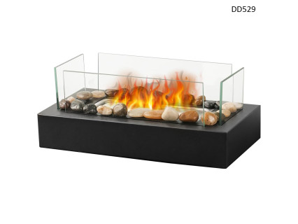 Șemineu de masă cu bioetanol și pietre decorative - DD529 - Sellzone.bg Șemineu de masă cu bioetanol și pietre decorative - DD529