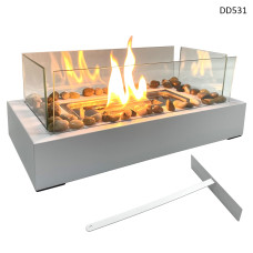 Șemineu decorativ de masă cu bioetanol, alb, cu set de accesorii - DD531 - Sellzone.bg Șemineu decorativ de masă cu bioetanol, alb, cu set de accesorii - DD531