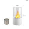 Șemineu decorativ rotund cu bioetanol, alb, cu pietre negre - DD532/DD536 - Изображение 2 - Sellzone.bg Șemineu decorativ rotund cu bioetanol, alb, cu pietre negre - DD532/DD536 - Изображение 2