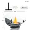 Șemineu de design cu bioetanol, sticlă rotundă și pietre decorative albe - DD551 - Изображение 2 - Sellzone.bg Șemineu de design cu bioetanol, sticlă rotundă și pietre decorative albe - DD551 - Изображение 2