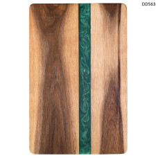 Tocător cu rășină epoxidică verde din lemn de acacia - DD563 - Sellzone.bg Tocător cu rășină epoxidică verde din lemn de acacia - DD563